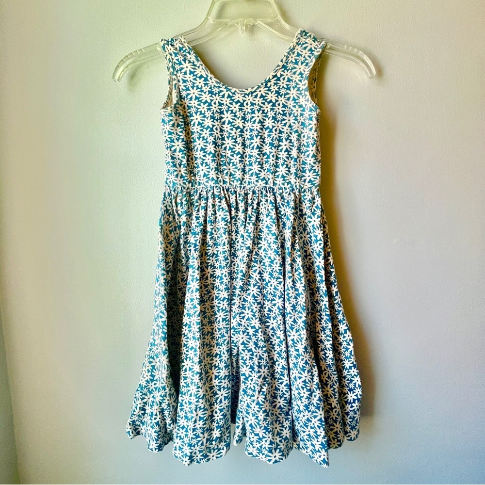 Alice + Ames Ditsy Blue Daisy Floral Kids Dress
